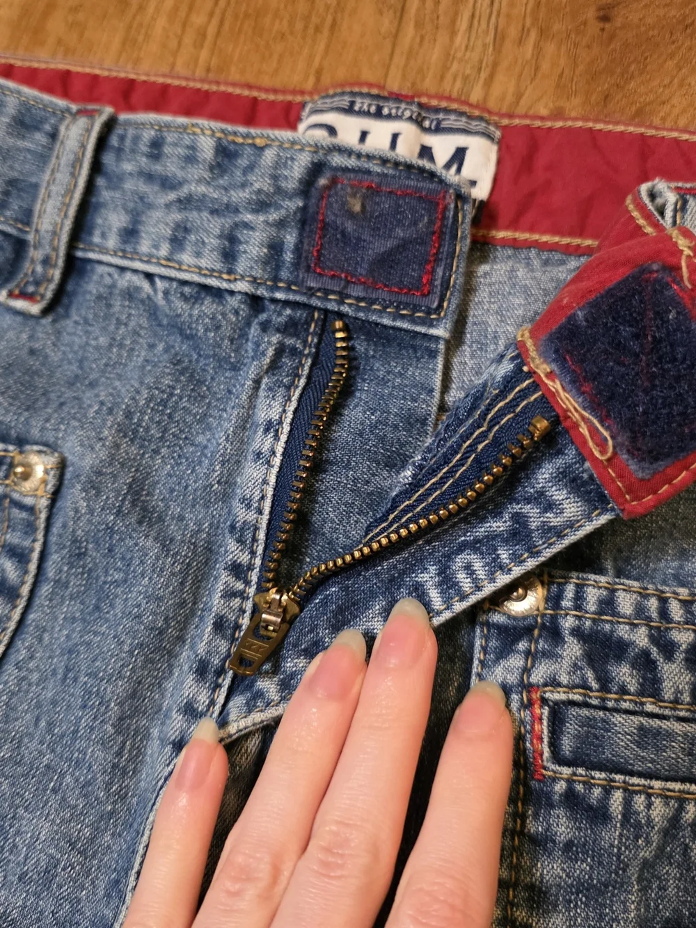 90s Y2K BUM Equipement High Rise Blue Denim Shorts